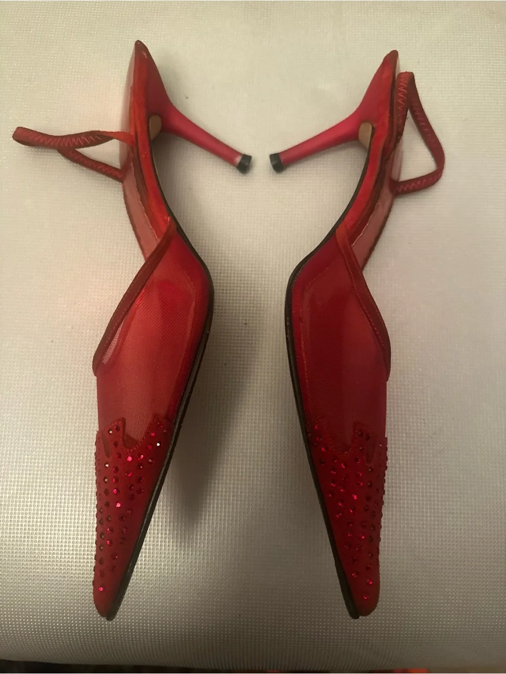 J Renee Red Pointed-Toe Slingback 3.5’ Heels
